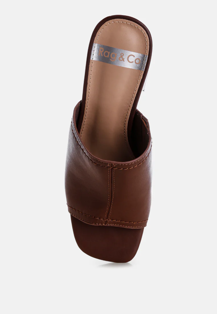 Wuling Slip-On Soft Leather Heels - Image 10