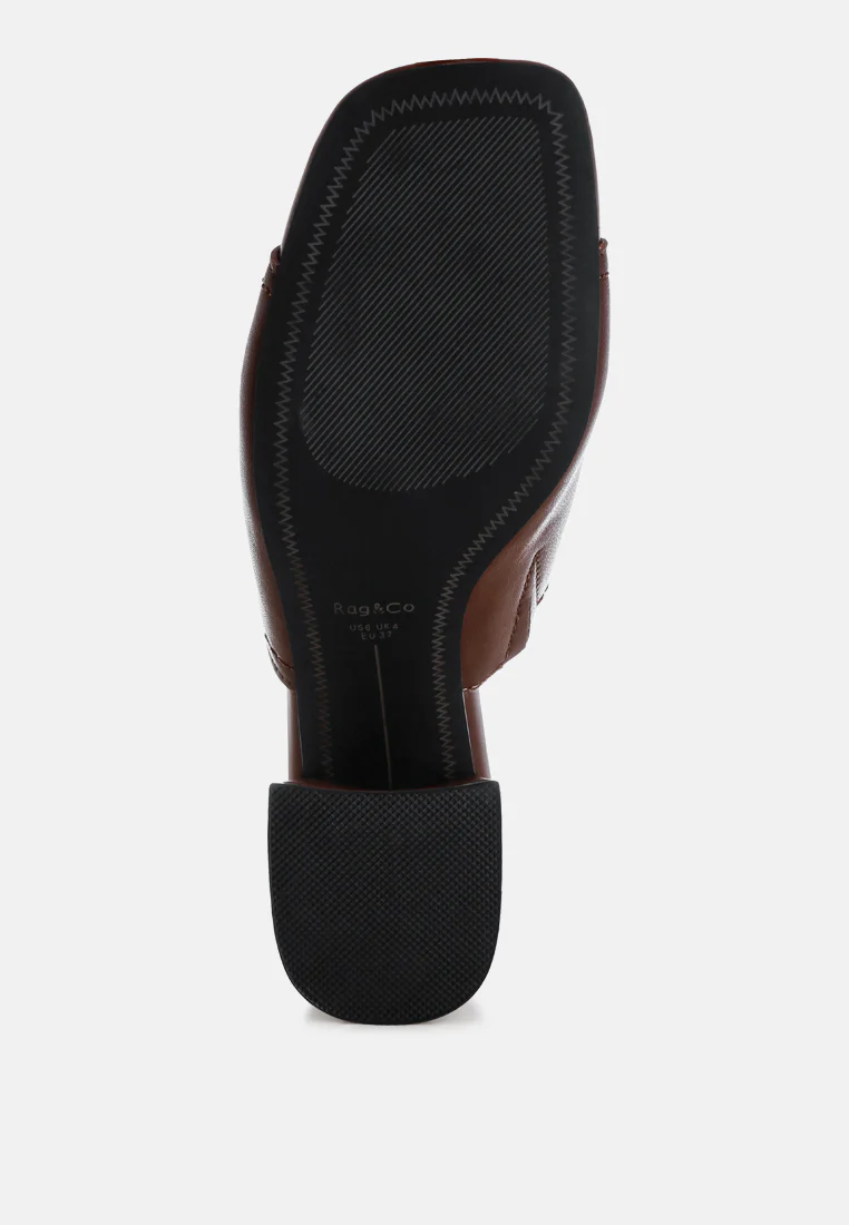 Wuling Slip-On Soft Leather Heels - Image 11