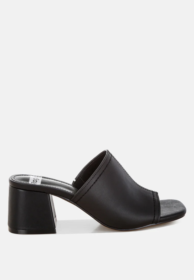 Wuling Slip-On Soft Leather Heels - Image 14