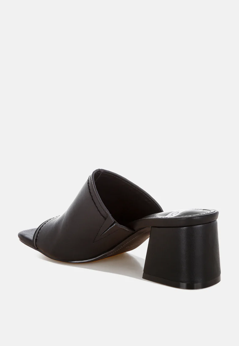 Wuling Slip-On Soft Leather Heels - Image 16