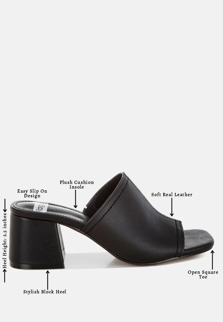 Wuling Slip-On Soft Leather Heels - Image 19