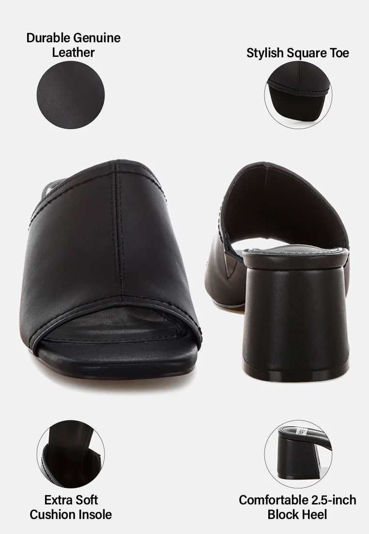 Wuling Slip-On Soft Leather Heels - Image 20