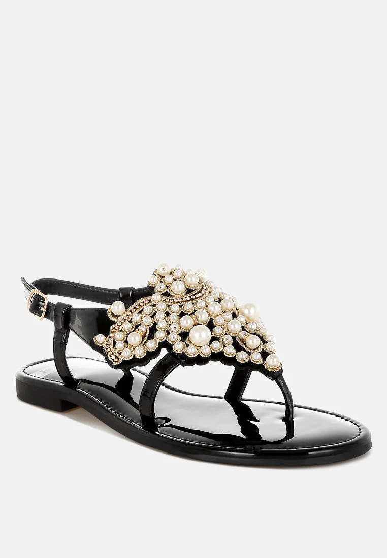 Zalata Pearl Studded Flats - Image 2