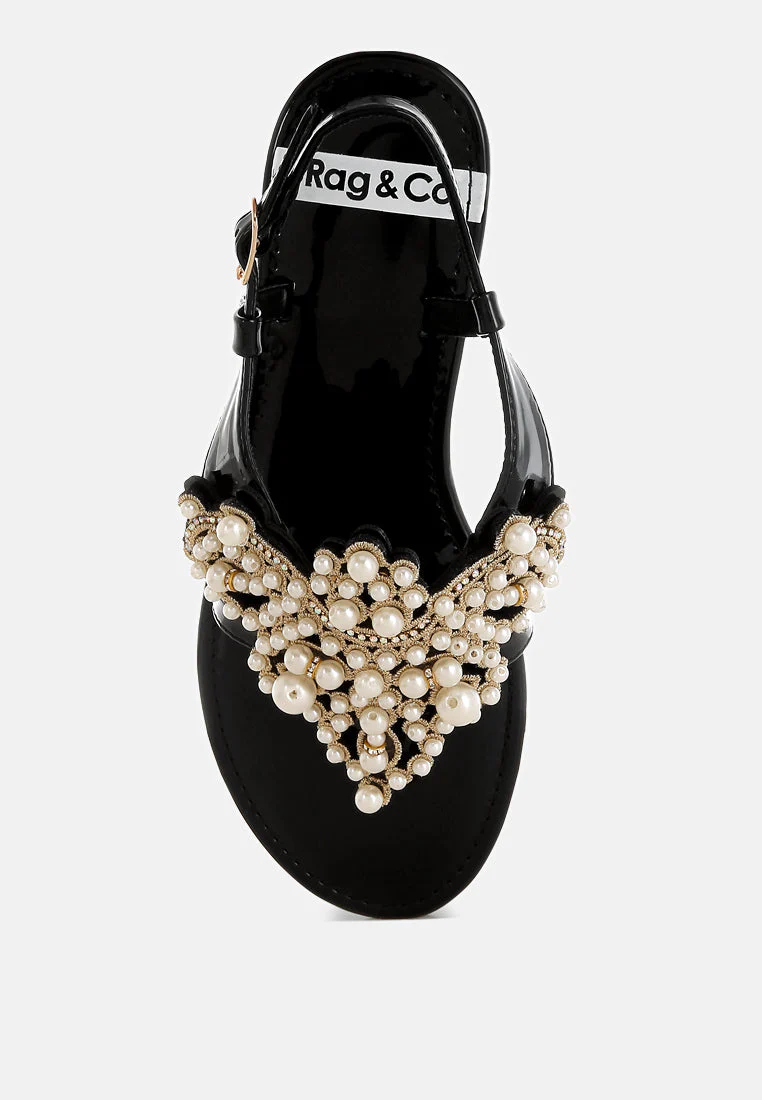 Zalata Pearl Studded Flats - Image 4