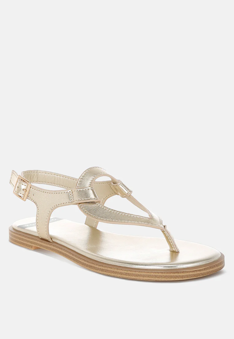 Zorad Metallic Genuine Leather Flats - Image 2